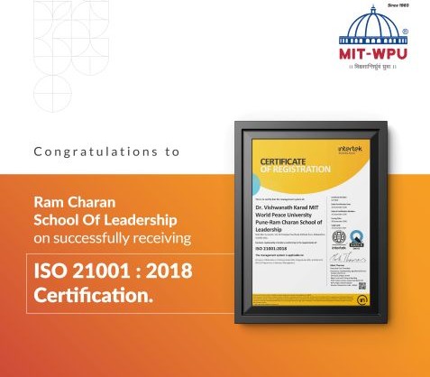 Ram Charan School of Leadership Receives ISO 21001:2018 Certification