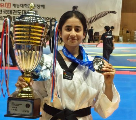 Kruti J. Dave Brings Home Four International Taekwondo Medals from South Korea