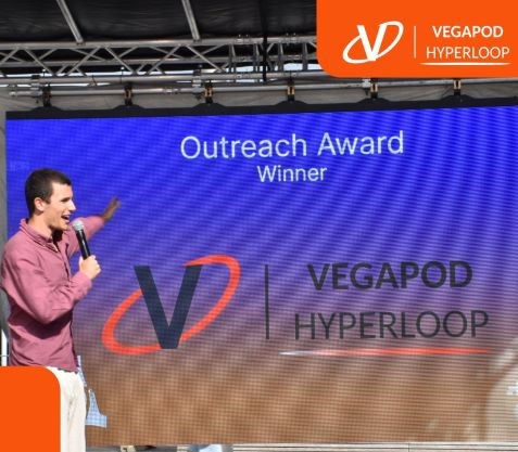 Vegapod Hyperloop Team Wins Outreach Award at European Hyperloop Week 2024