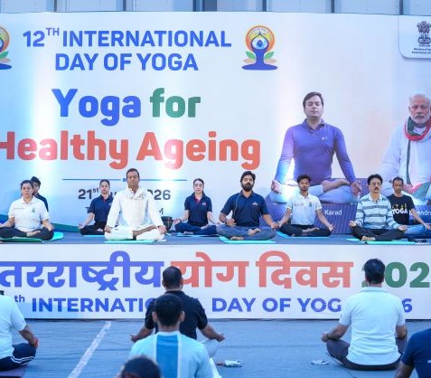 MIT-WPU, Pune Celebrates the 12th International Day of Yoga