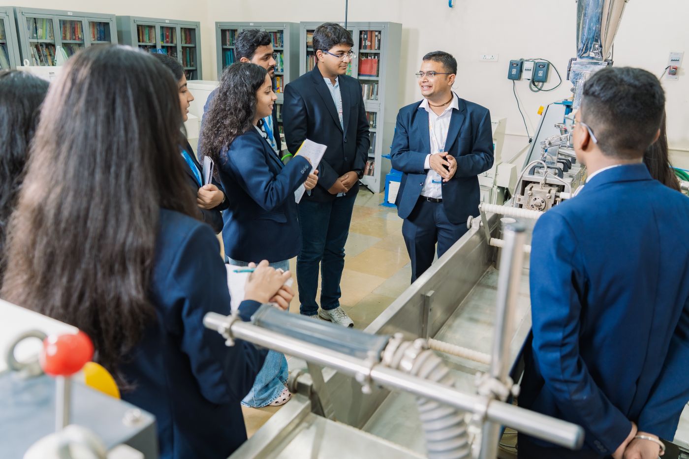 Students working in material science engineering lab at MIT-WPU Material Science Engineering Department