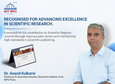 MIT-WPU, Pune Faculty Honoured by Springer Nature